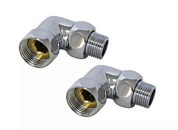 Угол c американкой для полотенц-ля "LUXON"3/4*1/2 (г/ш)